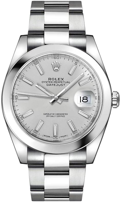 men's silver rolex watch|rolex op 41 silver dial.